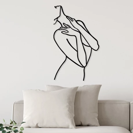 Fém fali dekoráció, Woman Lines
