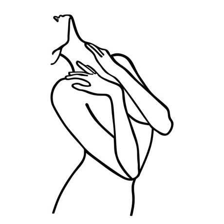 Fém fali dekoráció, Woman Lines