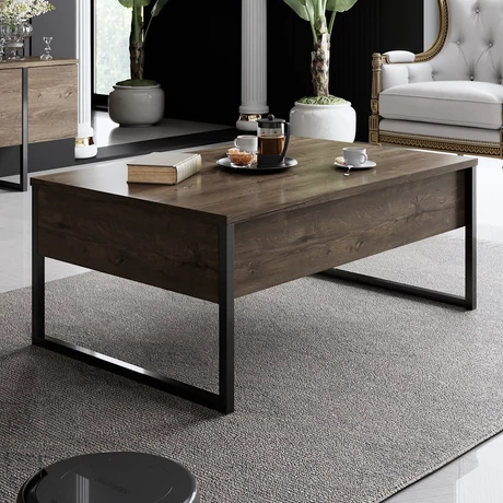 Dohányzóasztal Luxe - Walnut, Black