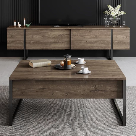 Dohányzóasztal Luxe - Walnut, Black