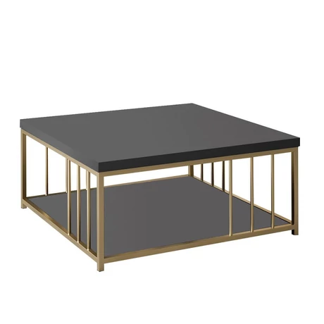 Dohányzóasztal Zenn - Anthracite, Gold