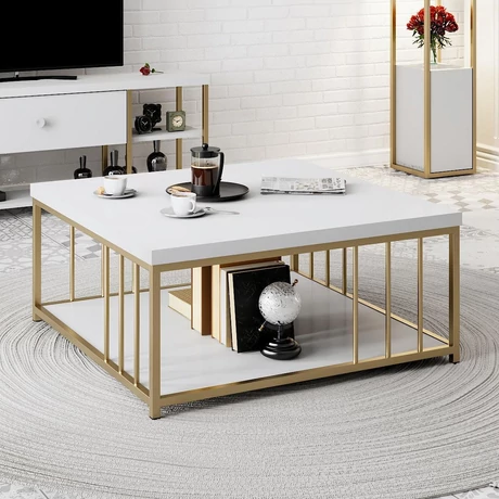 Dohányzóasztal Zenn - White, Gold