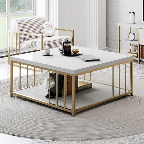 Dohányzóasztal Zenn - White, Gold