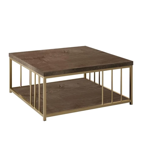 Dohányzóasztal Zenn - Walnut, Gold
