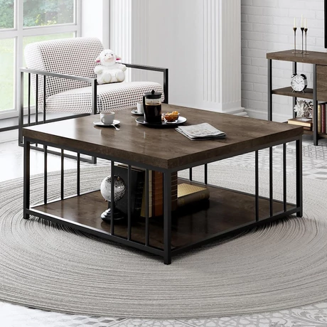 Dohányzóasztal Zenn - Walnut, Black