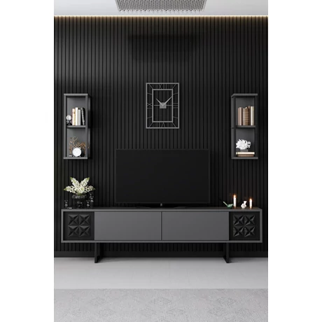 TV szekrény Black Line - Anthracite, Black