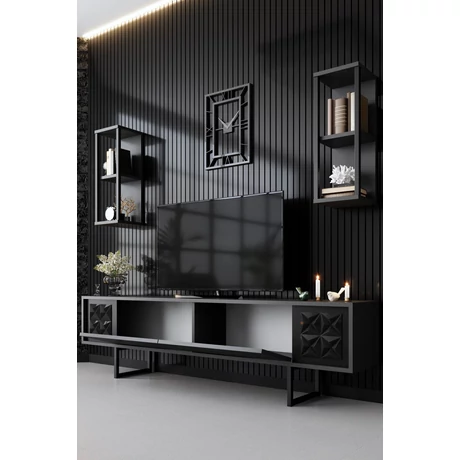 TV szekrény Black Line - Anthracite, Black