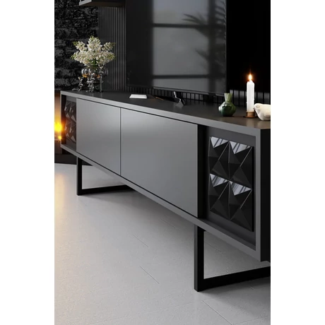 TV szekrény Black Line - Anthracite, Black