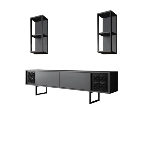 TV szekrény Black Line - Anthracite, Black