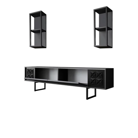 TV szekrény Black Line - Anthracite, Black