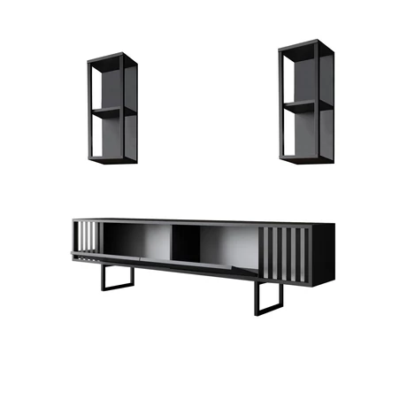 TV szekrény Chrome Line - Anthracite, Black