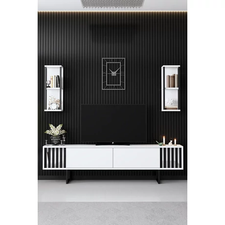 TV szekrény Chrome Line - White, Black