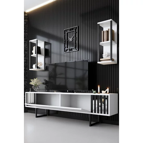 TV szekrény Chrome Line - White, Black