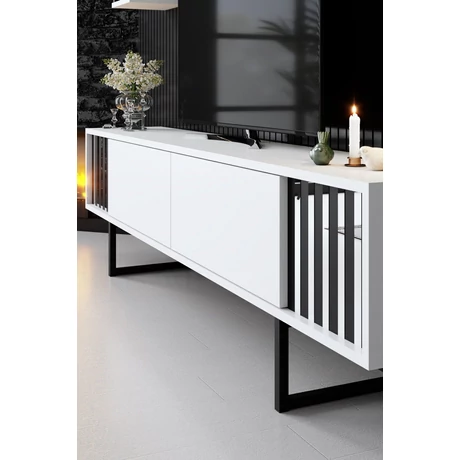TV szekrény Chrome Line - White, Black