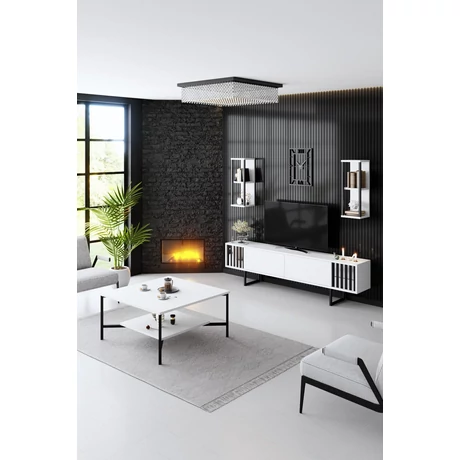 TV szekrény Chrome Line - White, Black