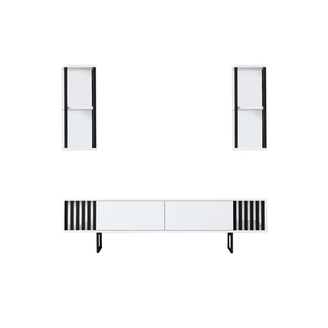 TV szekrény Chrome Line - White, Black