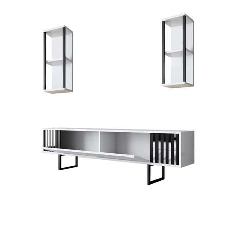 TV szekrény Chrome Line - White, Black
