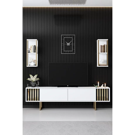 TV szekrény Gold Line - White, Black