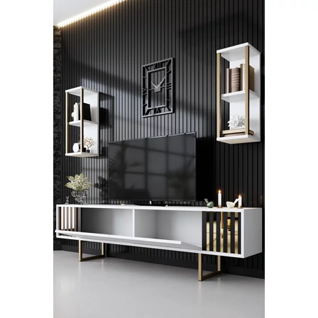 TV szekrény Gold Line - White, Black