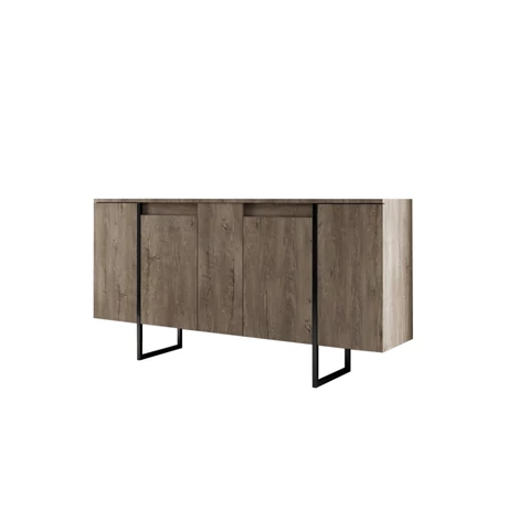 Konzolasztal Luxe - Walnut, Black