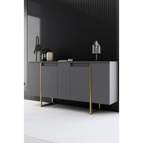Konzolasztal Luxe - Anthracite, Gold