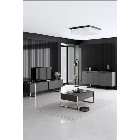 Konzolasztal Luxe - Anthracite, Gold