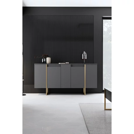 Konzolasztal Luxe - Anthracite, Gold
