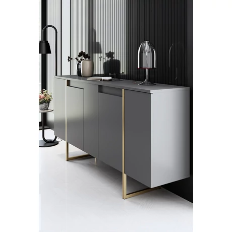 Konzolasztal Luxe - Anthracite, Gold