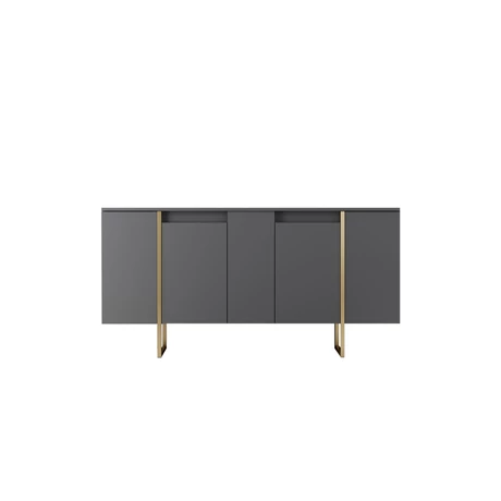 Konzolasztal Luxe - Anthracite, Gold