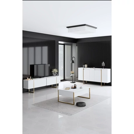 Konzolasztal Luxe - White, Gold