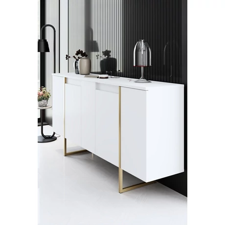 Konzolasztal Luxe - White, Gold