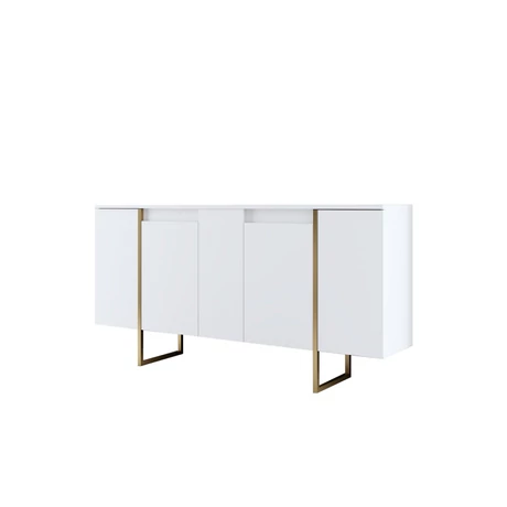 Konzolasztal Luxe - White, Gold