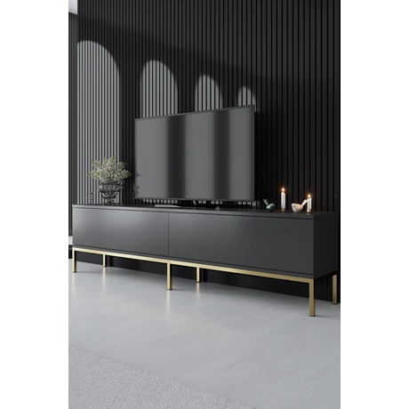 TV szekrény Lord - Anthracite, Gold