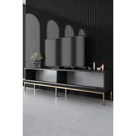 TV szekrény Lord - Anthracite, Gold