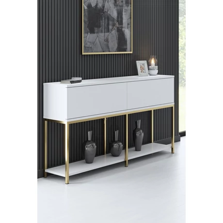 Konzolasztal Lord - White, Gold