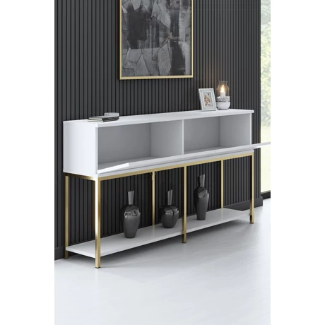 Konzolasztal Lord - White, Gold