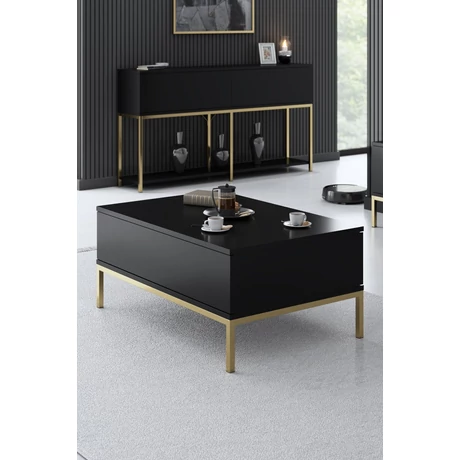 Dohányzóasztal Lord - Black, Gold