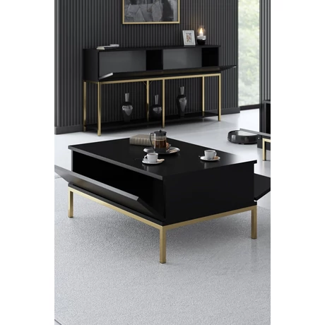 Dohányzóasztal Lord - Black, Gold