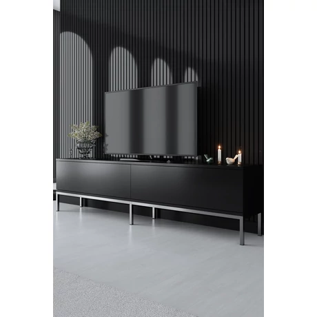 TV szekrény Lord - Black, Silver