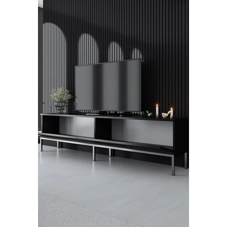 TV szekrény Lord - Black, Silver