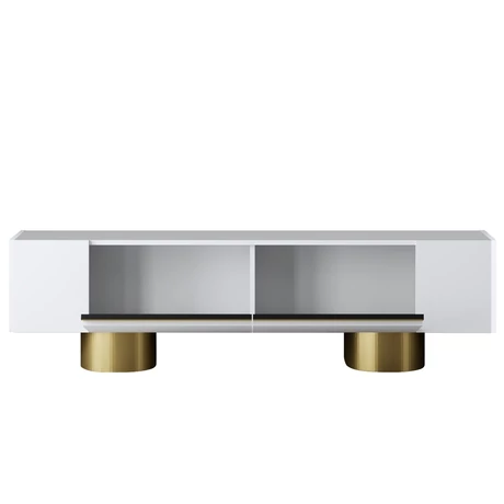 TV szekrény Bohem - White, Gold
