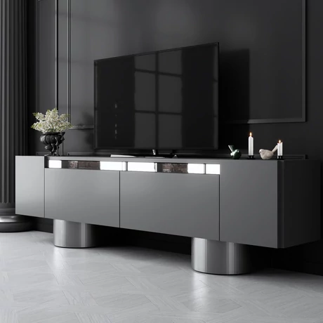 TV szekrény Bohem - Anthracite, Silver