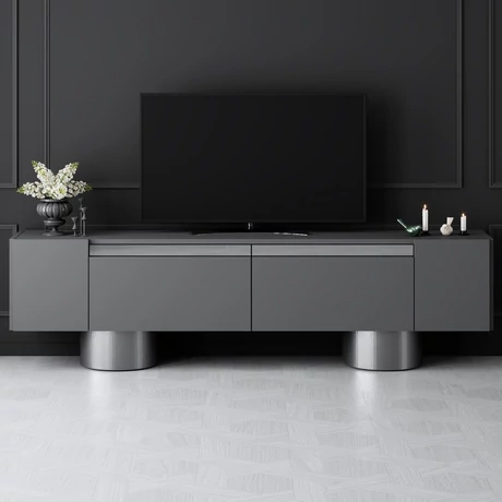 TV szekrény Bohem - Anthracite, Silver