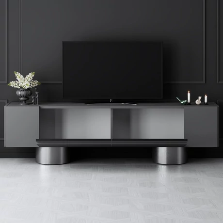 TV szekrény Bohem - Anthracite, Silver
