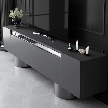 TV szekrény Bohem - Anthracite, Silver