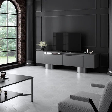 TV szekrény Bohem - Anthracite, Silver