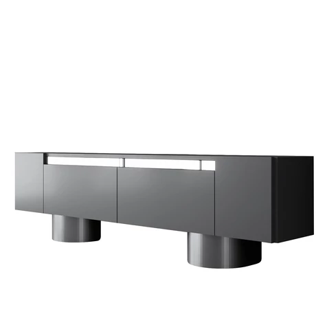 TV szekrény Bohem - Anthracite, Silver