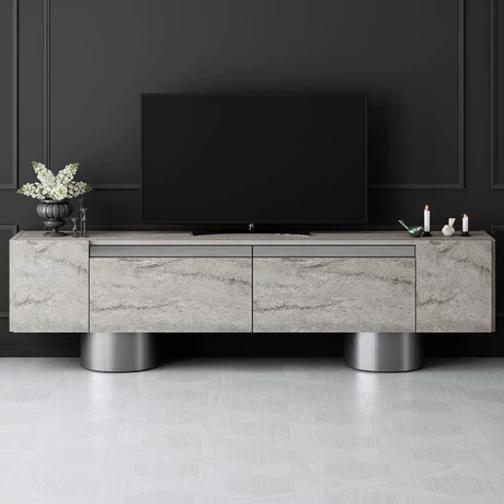 TV szekrény Bohem - Travertine, Silver