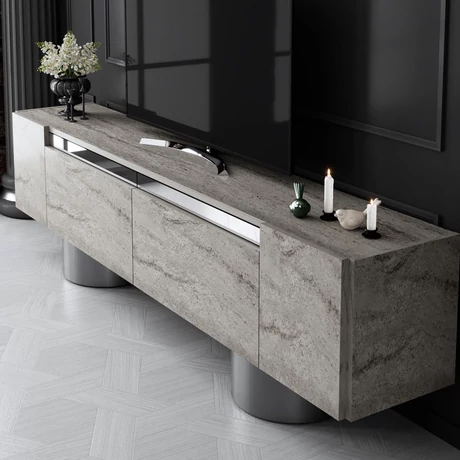 TV szekrény Bohem - Travertine, Silver