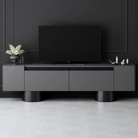 TV szekrény Bohem - Anthracite, Black